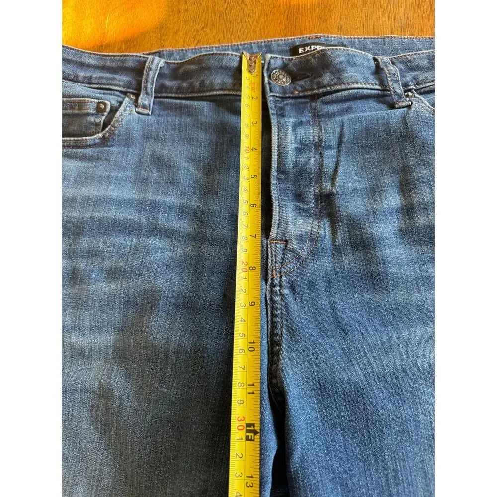 Express Athletic Slim Jeans Mens 35x32 Medium Wash Stretch Denim